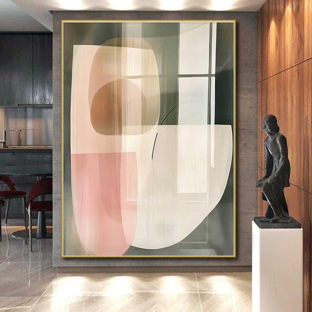 Transparent Abstract Shapes Painting with Delicate Charm WINK746