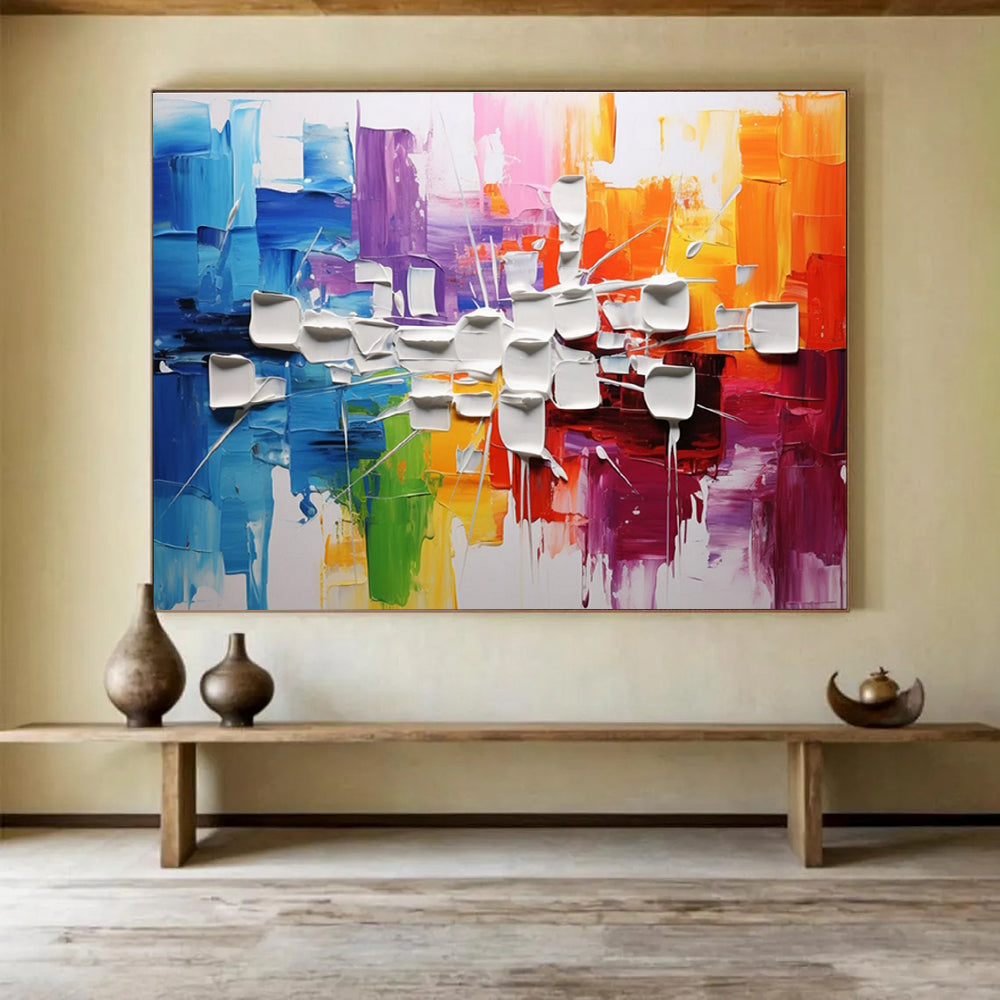 Colorful 3D Abstract Painting for Contemporary Art Galleries YHT297