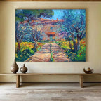 Garden Path Abstract Painting for Botanical Garden Visitor Centers YHT452