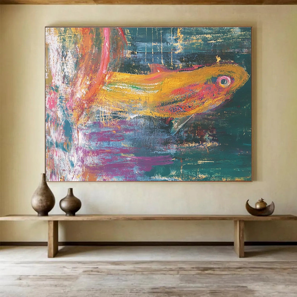 Vibrant Abstract Fish  A Splash of Color ABS034