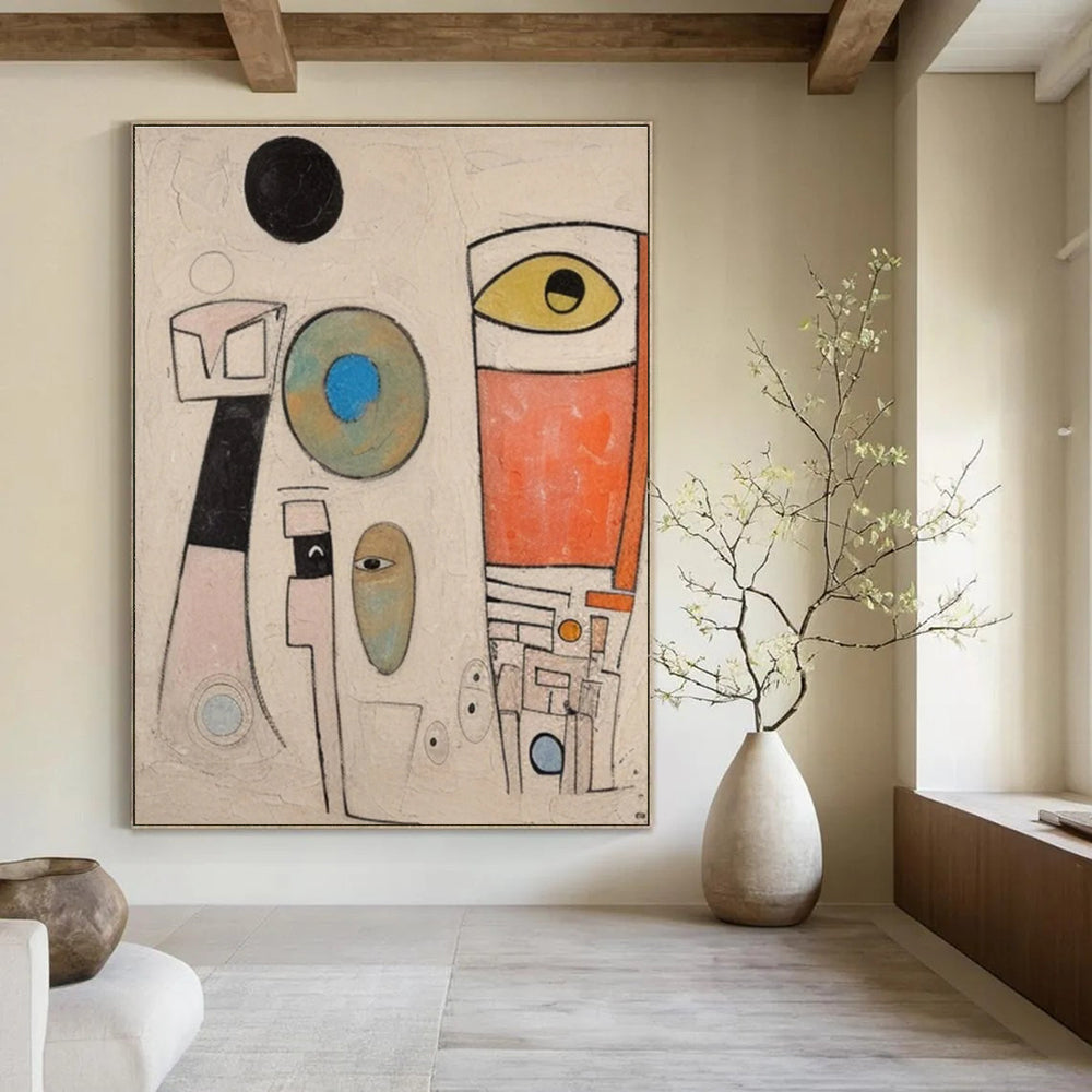 Abstract Figures and Shapes Abstract Painting for Art Gallery Experimental Sections HENG027