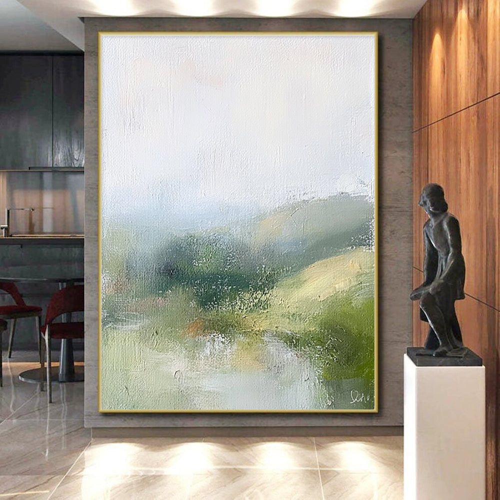 Misty Landscape Abstraction Painting with Ethereal Calm WINK184
