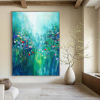 Wildflower Meadow Abstract Painting for Cheerful Dining GAB0746
