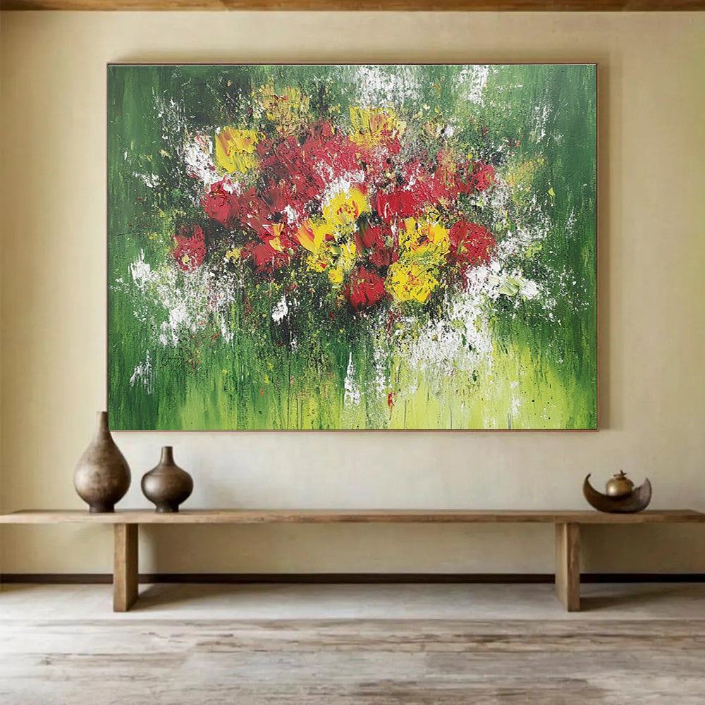 Impressionistic Flower Bouquet  Vivid Blooms ABS070