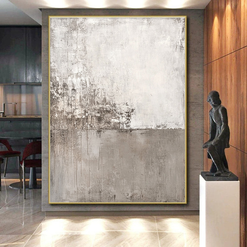 Gray - Toned Abstract Painting with Subtle Textures WINK120