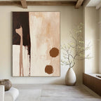 Earthy Toned Abstract Collage Painting for Rustic - Modern Cabins GAB1158