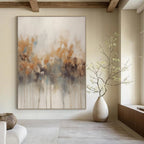 Neutral - Colored Reed - Like Abstract Painting for Spa Retreats HENG117