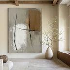 Gray and Black Abstract Painting for Industrial - Styled Lofts GAB1052