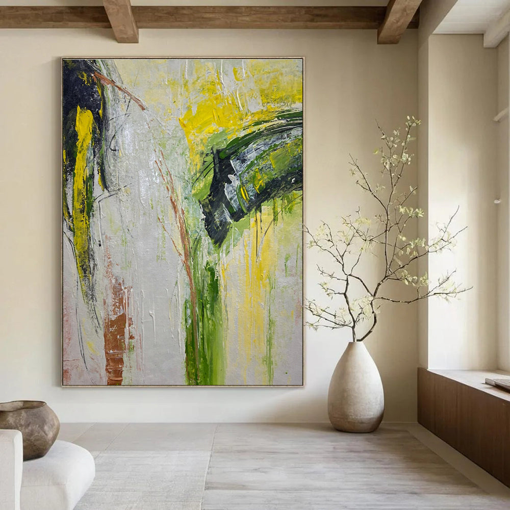 Colorful Abstract Gestures Painting for Creative Art Studios HENG458