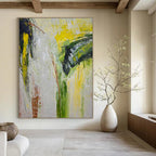 Colorful Abstract Gestures Painting for Creative Art Studios HENG458