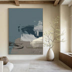 Modern Abstract Shape Collage Painting for Contemporary Decor HENG242