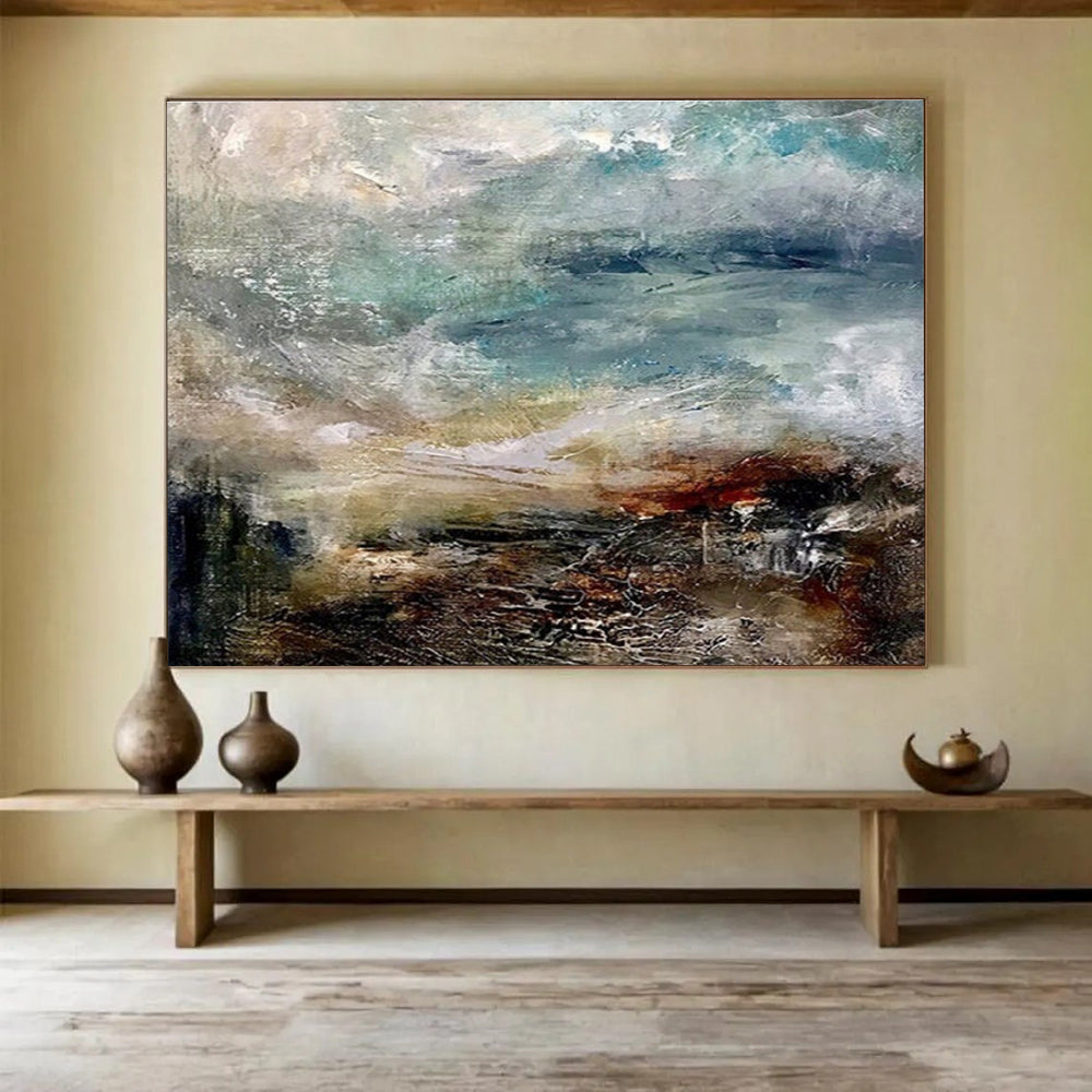 Textured Sea Abstract Painting for Art - Lovers’ Spaces YHT015