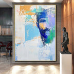 Colorful Portrait Abstract Painting with Expressive Hues WINK570