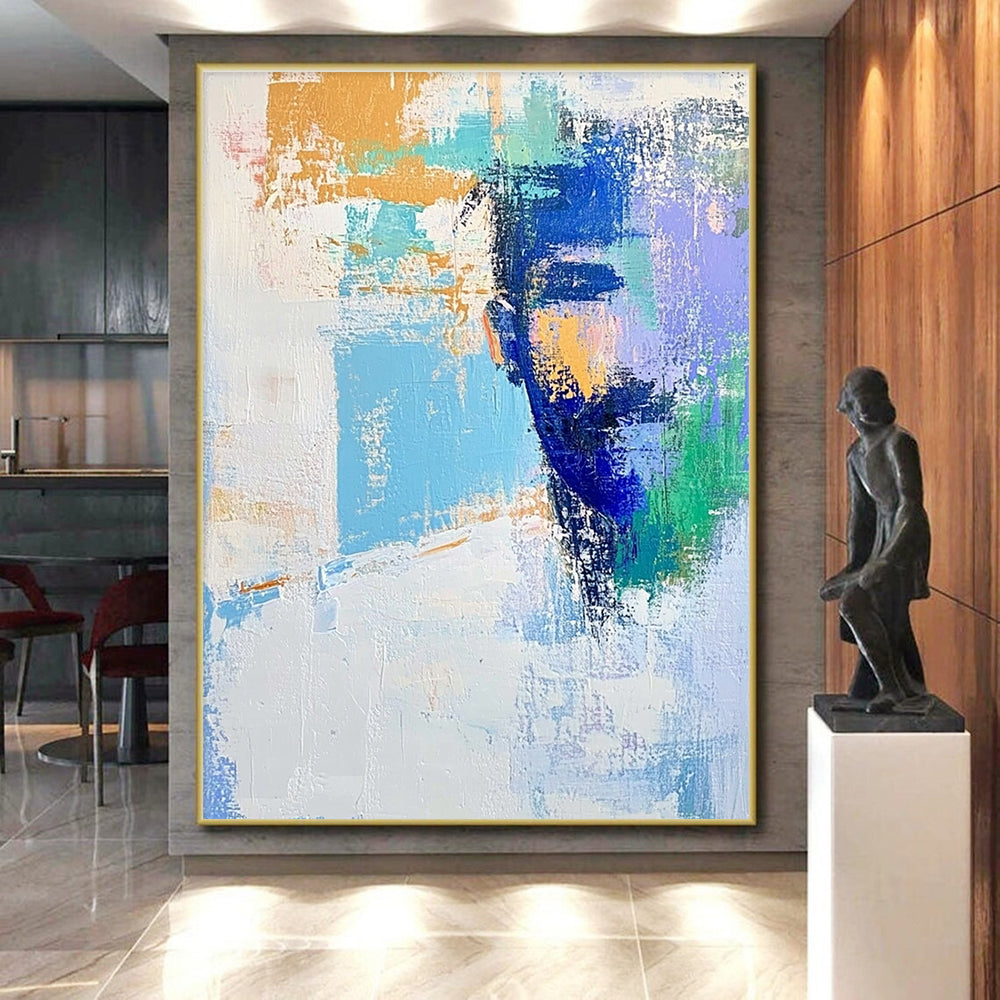 Colorful Portrait Abstract Painting with Expressive Hues WINK570