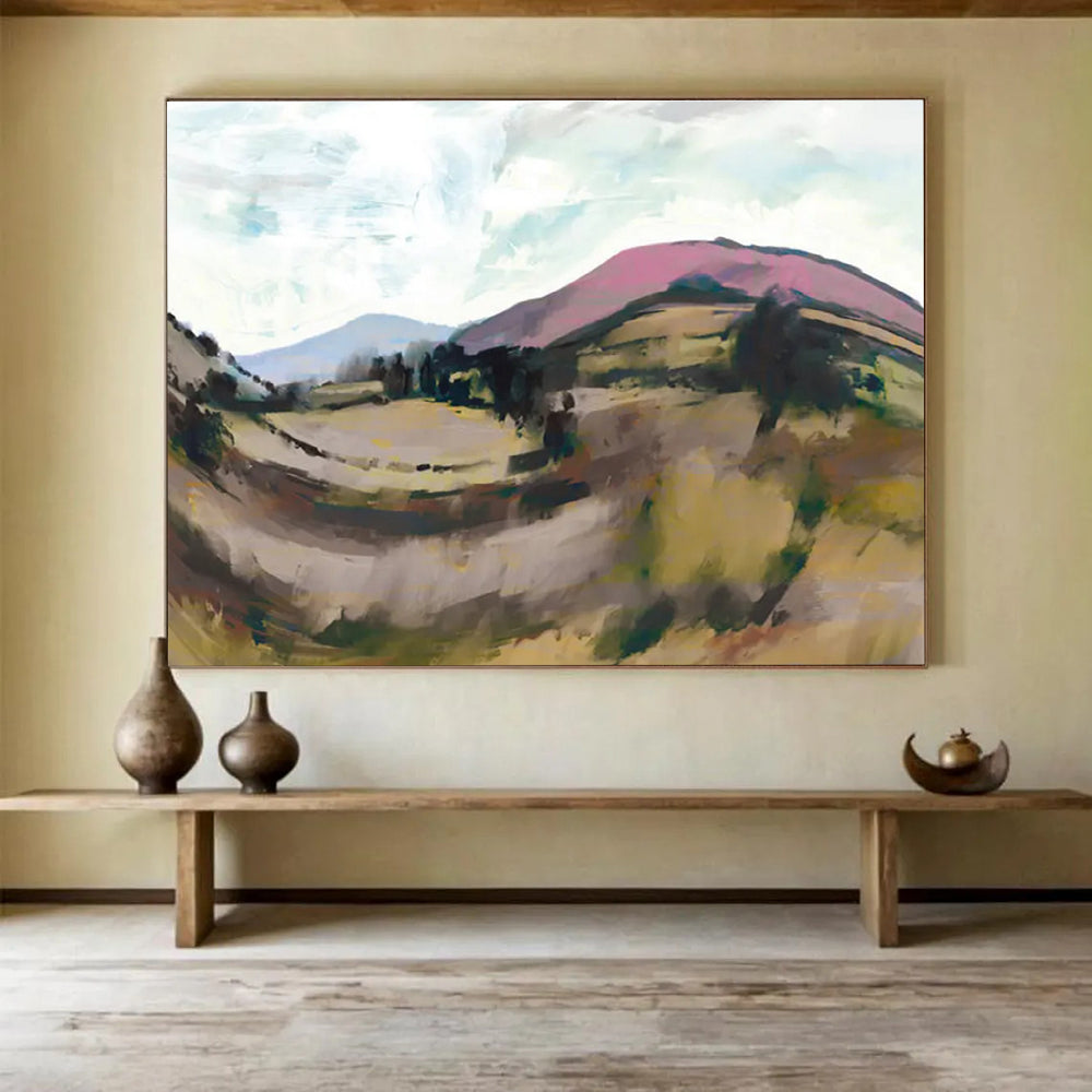 Colorful Mountain Abstract Painting for Adventure - Themed Spaces YHT126