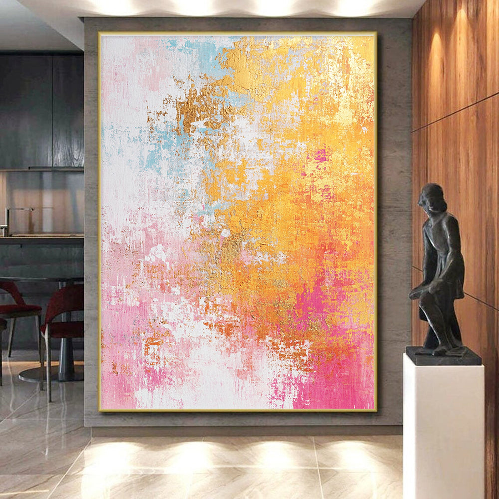 Colorful Abstract Blend Painting with Vibrant Harmony WINK331