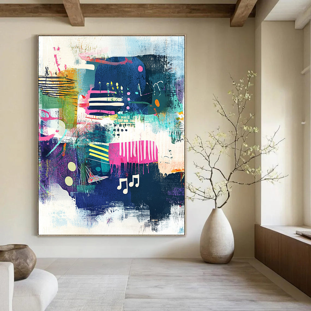 Music - Themed Abstract Painting for Creative Music Studios GAB1043