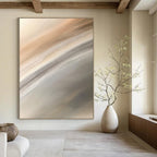 Soft Abstract Gradient Painting for Minimalist Bedrooms GAB1169