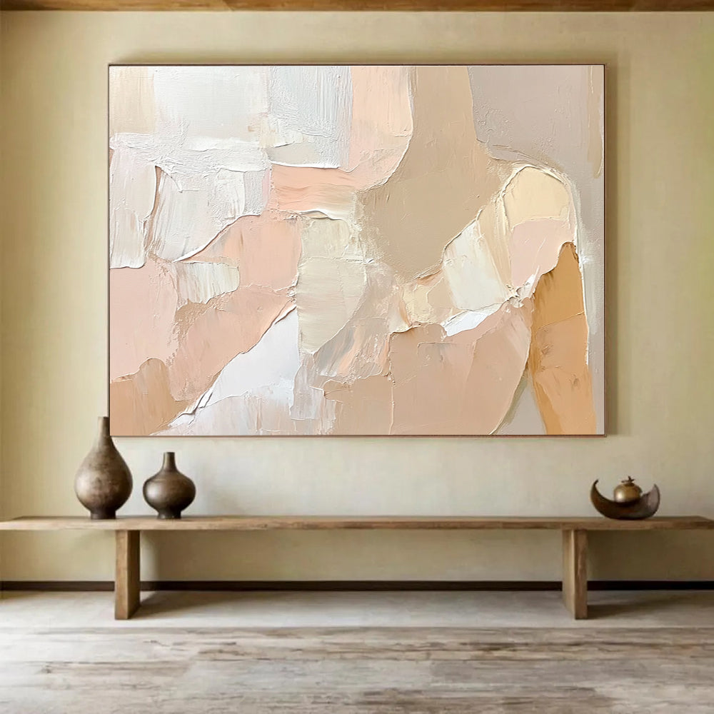 Soft Figure Abstract Painting in Muted Tones ABS262