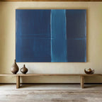 Monochromatic Blue Abstract  Deep Calm ABS106