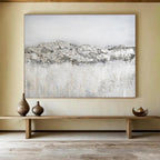 Textured Gray Abstract Painting for Minimalist Art Galleries YHT262