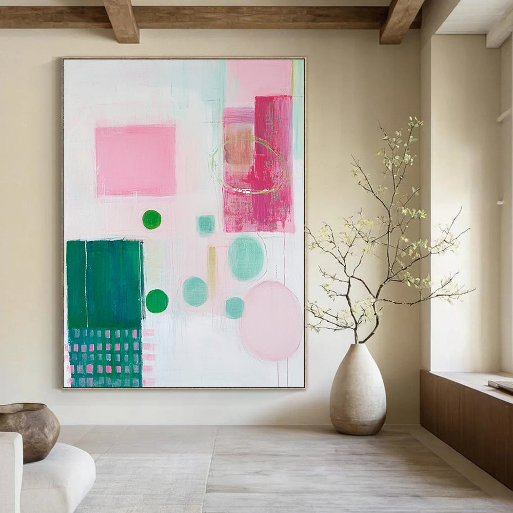 Pastel Color Abstract - Playful Contemporary Abstract Painting GAB0656