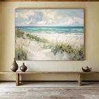 Coastal Beach Abstract Painting for Seaside Resort Lobbies YHT401