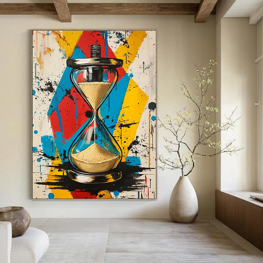 Colorful Hourglass Abstract Painting for Creative Time - Themed Studios GAB1269