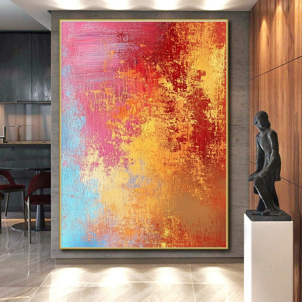 Fiery Abstract Colors Painting with Passionate Intensity WINK332