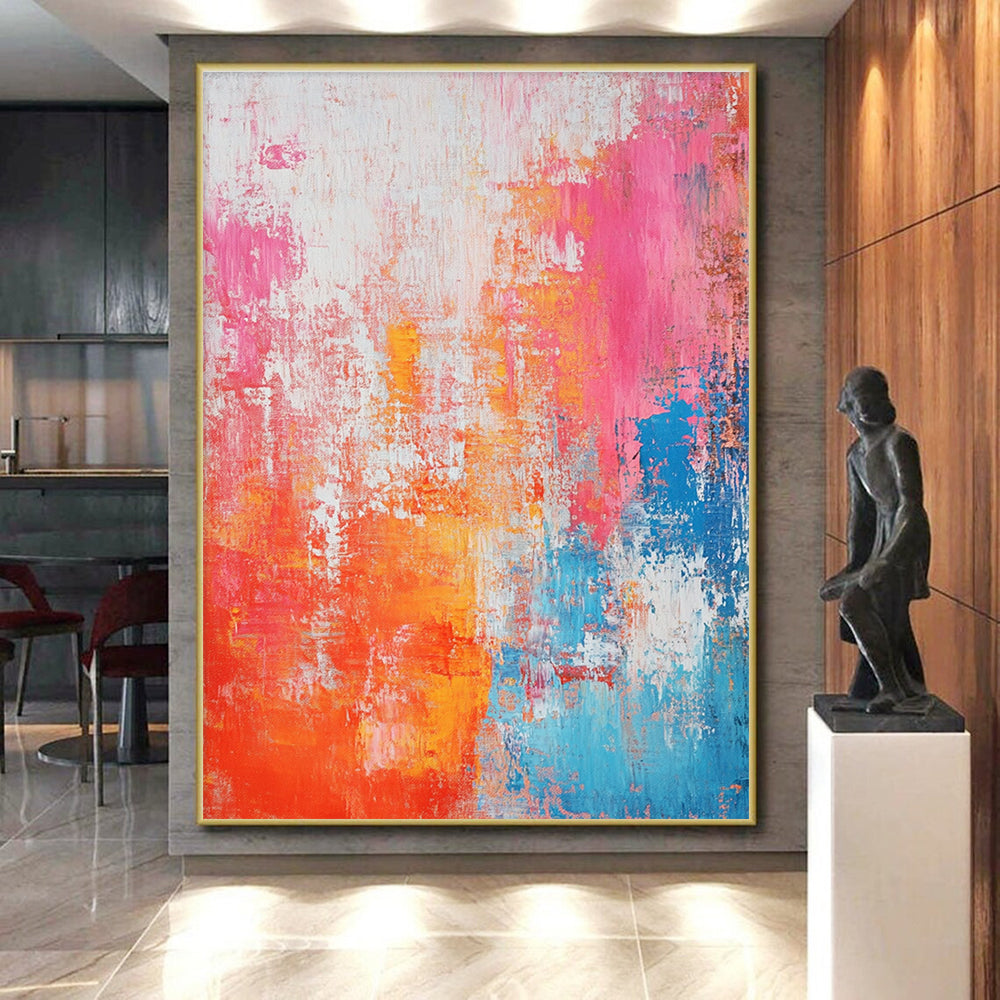 Colorful Textured Abstract Painting with Vivid Energy WINK691