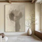 Textured Circles and Lines Abstract Painting for Contemporary Art Galleries GAB1346