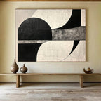 Black - White Geometric Abstract  Precision and Form ABS099