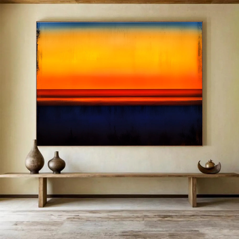 Sunset Stripes Color - Block Abstract Painting ABS214