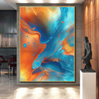 Colorful Abstract Flows Painting with Vivid Movement WINK416