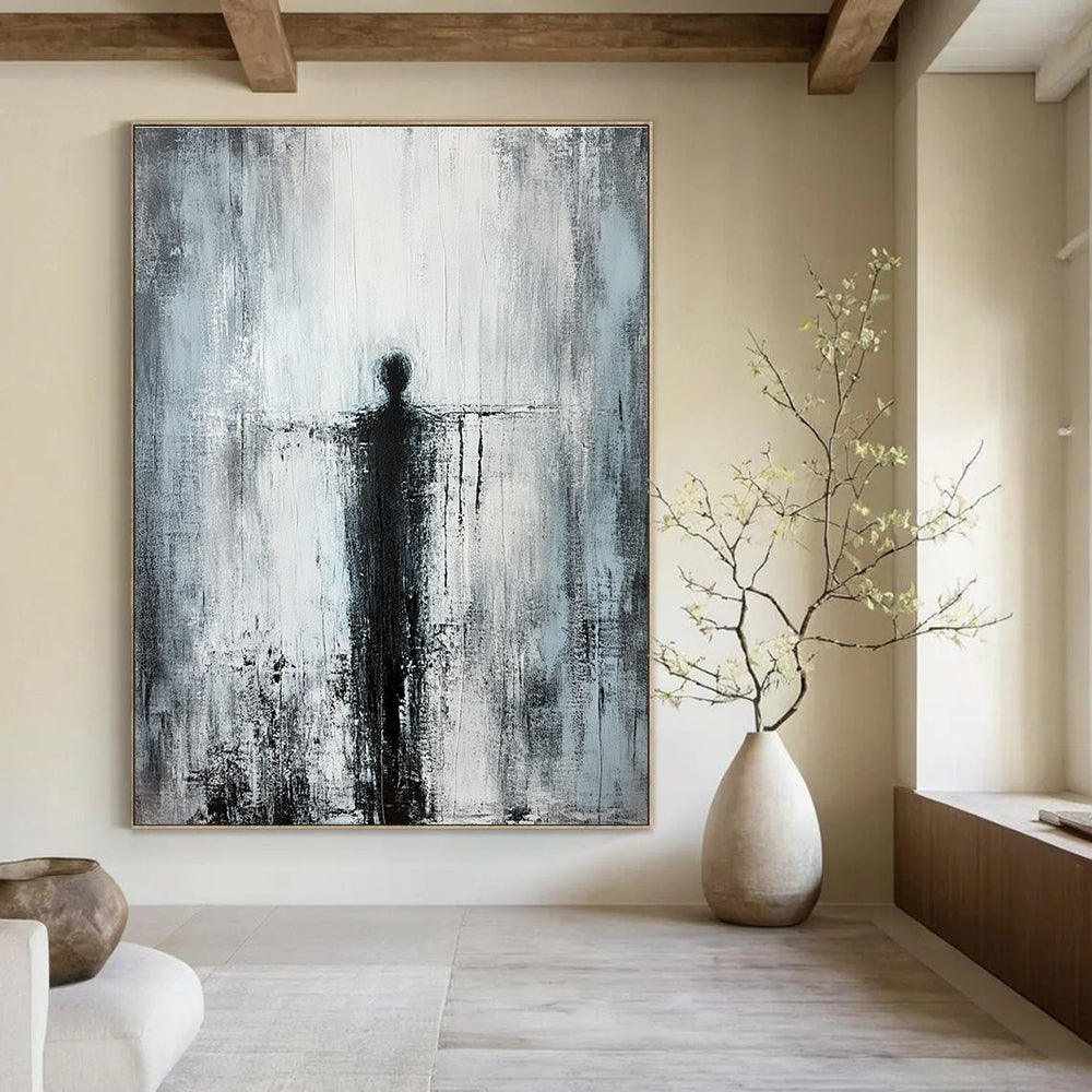 Dark Shadowy Figure - Expressive Abstract Human Art GAB0509