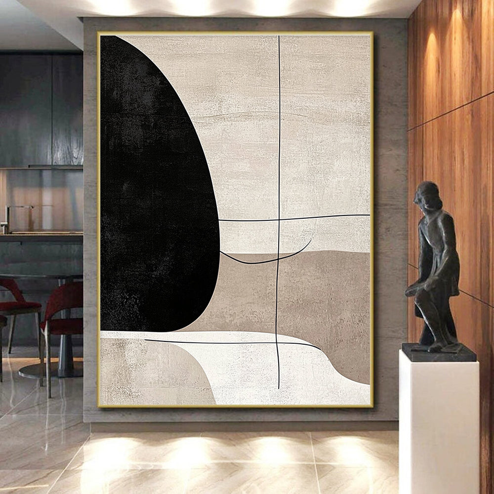 Minimalist Abstract Forms Painting with Quiet Sophistication WINK418