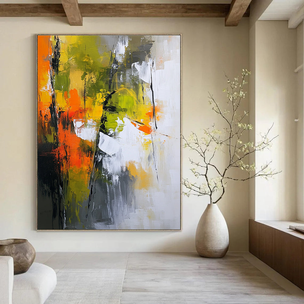 Colorful Abstract Landscape Painting for Creative Coworking Spaces GAB1206