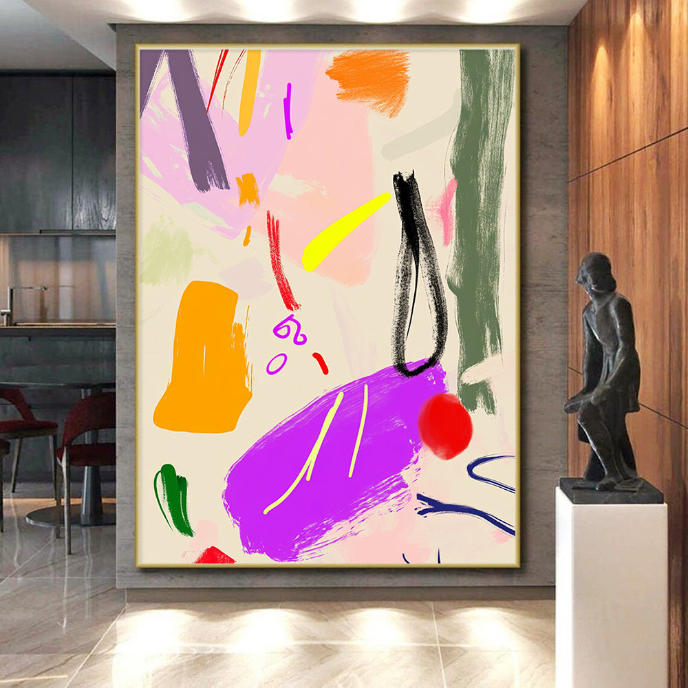 Colorful Playful Abstract Painting with Joyful Chaos WINK329