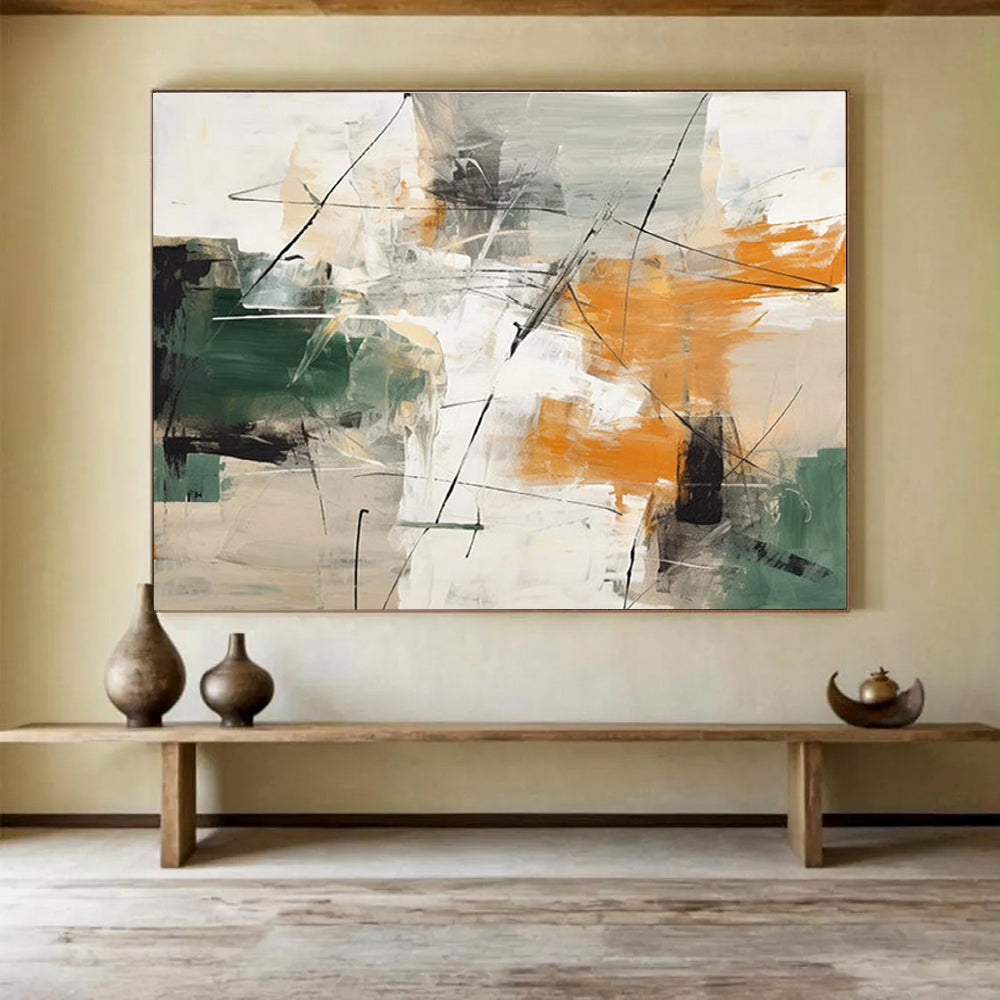 Multi - Color Abstract Painting for Vibrant Spaces YHT099