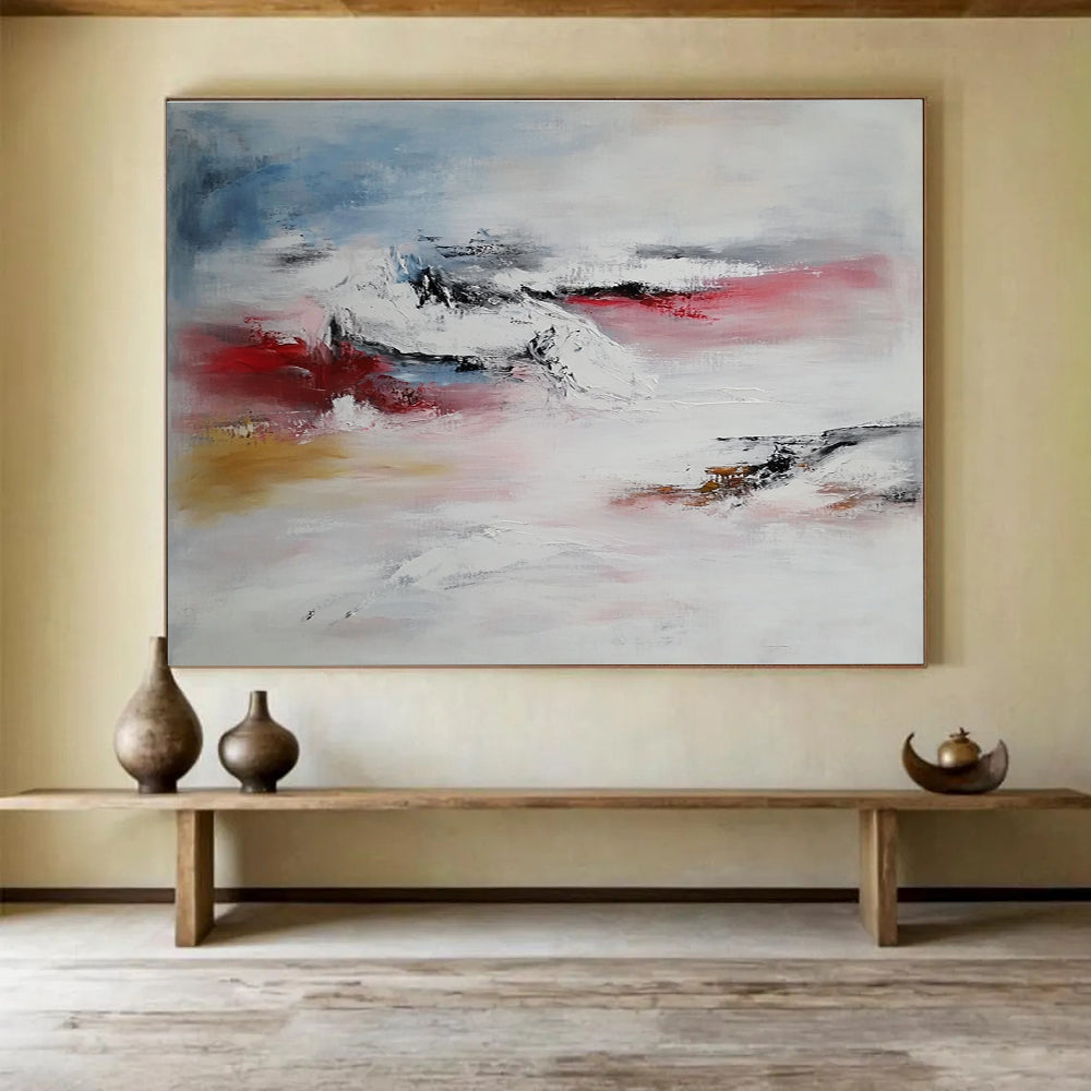 Soft Color Abstract Landscape with Gentle Textures Abstract Painting ABS333