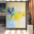 Yellow Blue Green Abstract Painting with Fresh Optimism WINK488