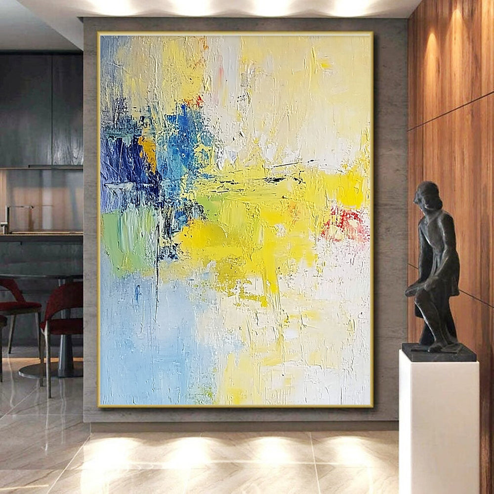 Yellow Blue Green Abstract Painting with Fresh Optimism WINK488