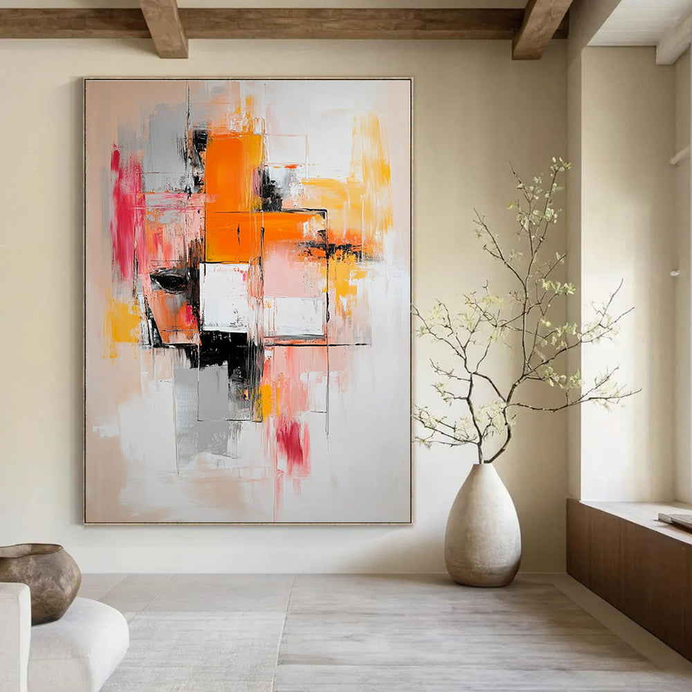 Colorful Geometric Abstract Painting for Modern Creative Workspaces GAB0913
