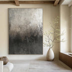 Textured Gray Gradient Abstract Painting for Industrial - Styled Lofts GAB1107