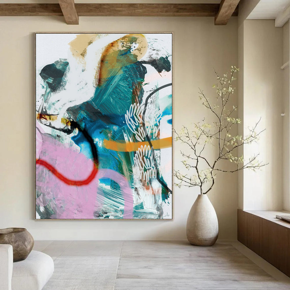 Vibrant Colorful Abstract Collage for Creative Hubs HENG229
