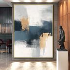 Gray Gold Abstract Painting with Subtle Luxury WINK722
