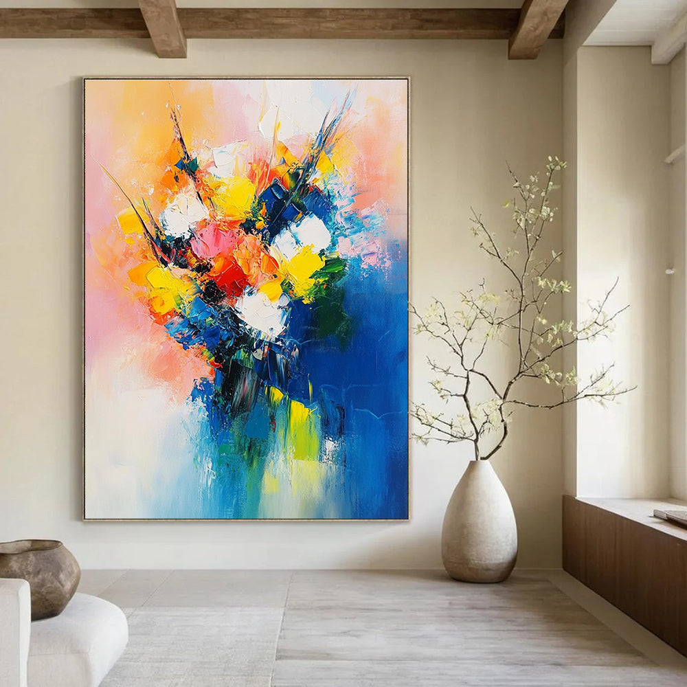 Colorful Abstract Bouquet Painting for Lively Spaces GAB0719