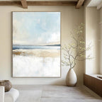Coastal Serenity Abstract - Calming Seaside Abstract Painting GAB0480