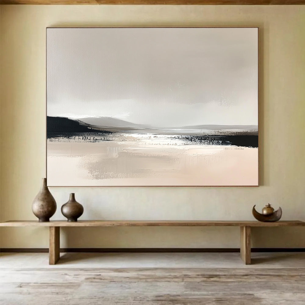Minimalist Landscape Abstract Painting in Neutral Tones ABS252