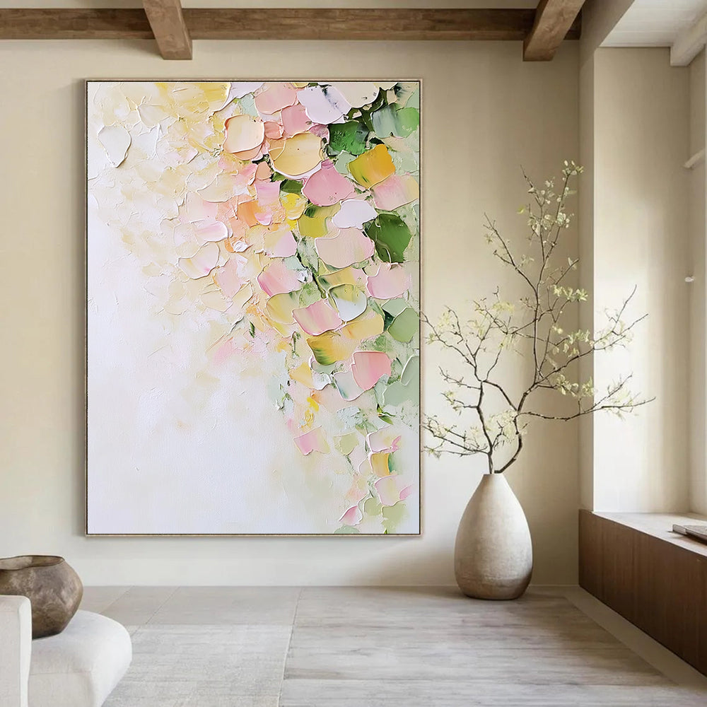 Textured Floral Abstract - Tactile Botanical Abstract Painting GAB0493